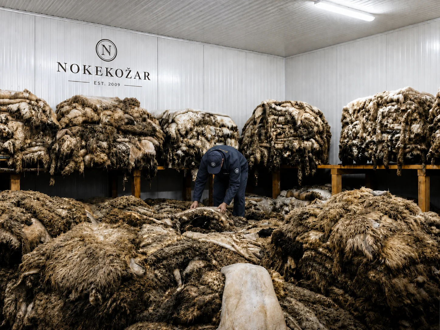 Selected wool prepared for international delivery