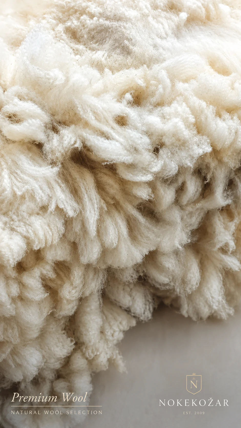 Selected premium sheep wool
